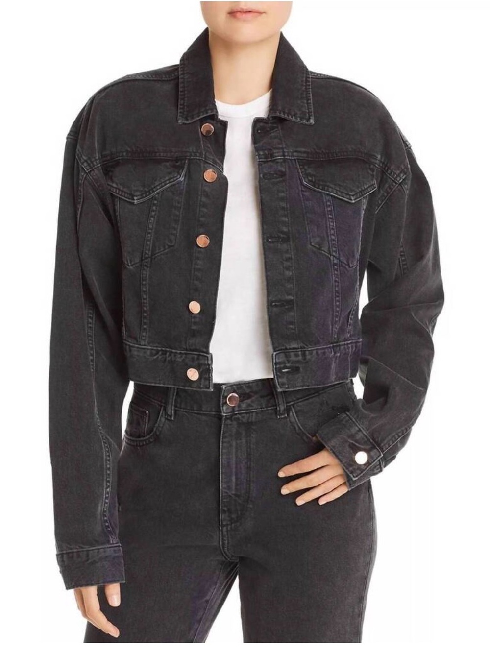 DL 1961 x Marianna Hewitt Cropped Denim Jacket